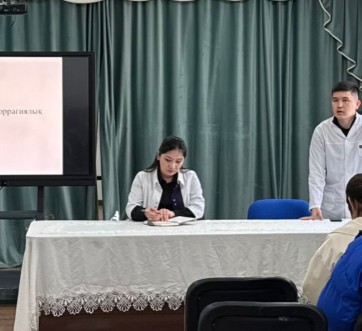Today, an awareness session on the topic of “Crimean-Congo Hemorrhagic Fever” was conducted for students of M. Auezov South Kazakhstan University College.