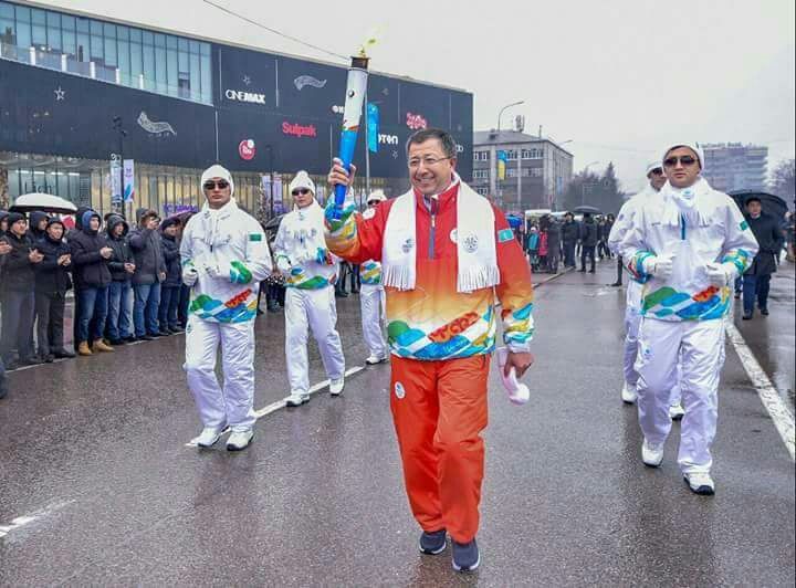 Shymkent took over fire realay of the 28th Winter Universiade